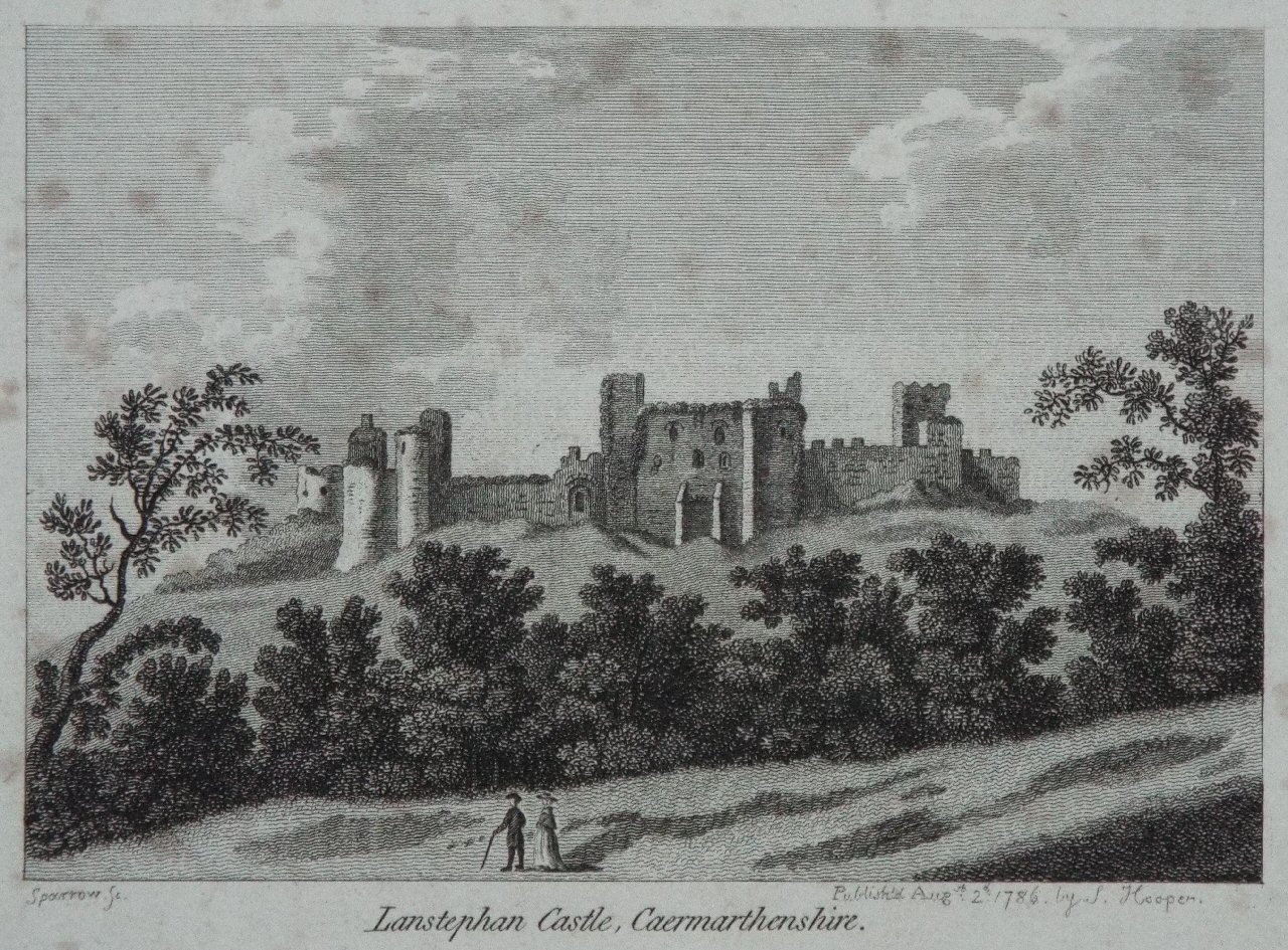 Print - Lanstephan Castle, Caermarthenshire. - 